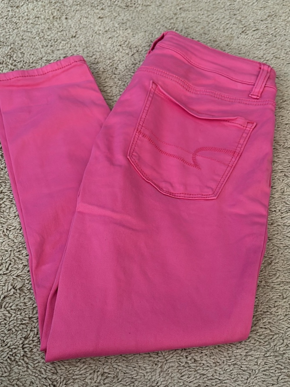 American Eagle Outfitters Women’s Bright Pink Skinny Jeans - size 2